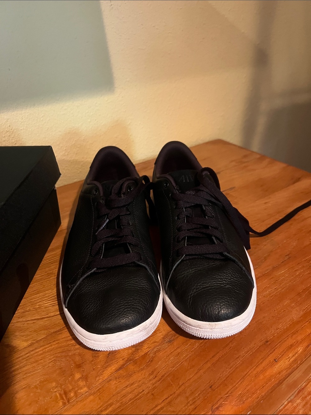 Nike Women's Black Sneakers with White Sole